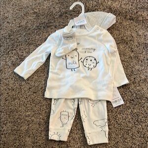 Carter's White Pajama Set Soft Cotton Comfort